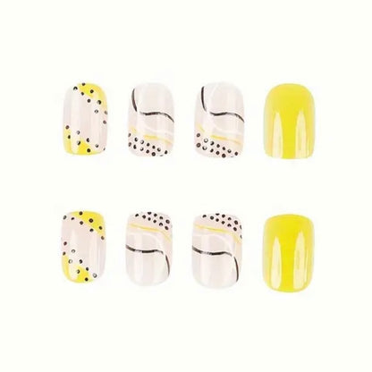Summer Dots • Yellow Nails • Press-on Nails