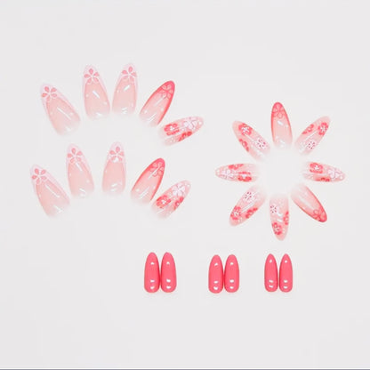 Coral Blossom Spring • Orange Nails • Press-on Nails