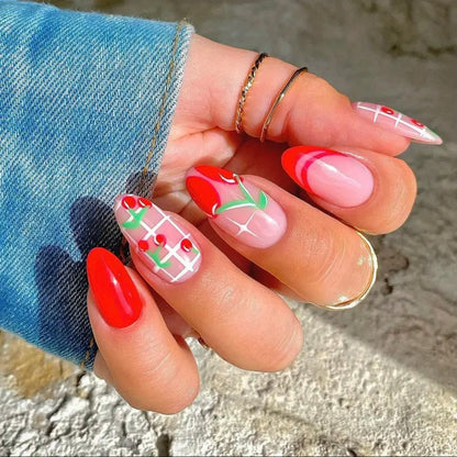 Cherries • Red Nails • Press-on Nails