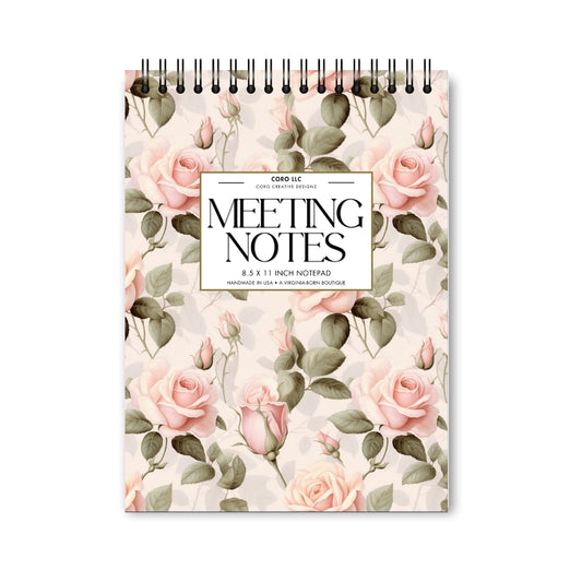 Soft Cottagecore Meeting Notes Notepad • 8.5x11"