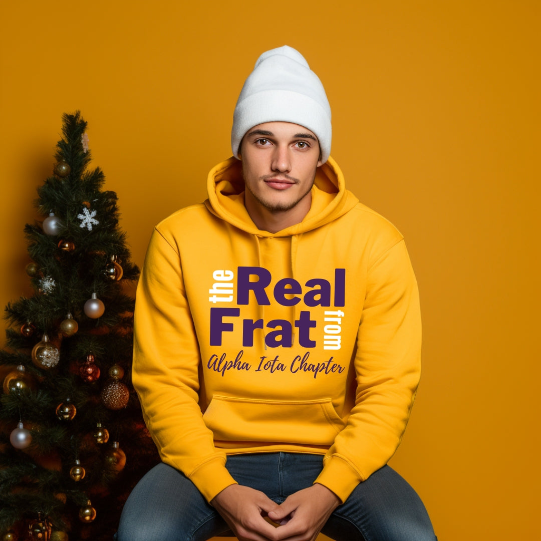 Ques The Real Frat Hoodie • Cotton Fabric • Casual Unisex