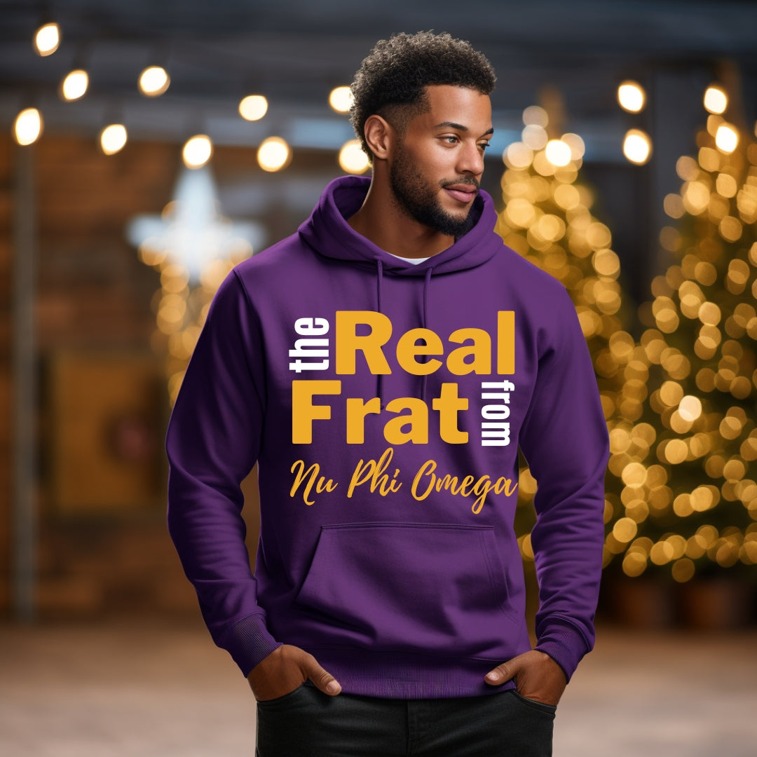 Ques The Real Frat Hoodie • Cotton Fabric • Casual Unisex