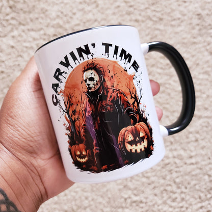 Carvin' Time Coffee Mug • 12 oz Ceramic • Drinkware