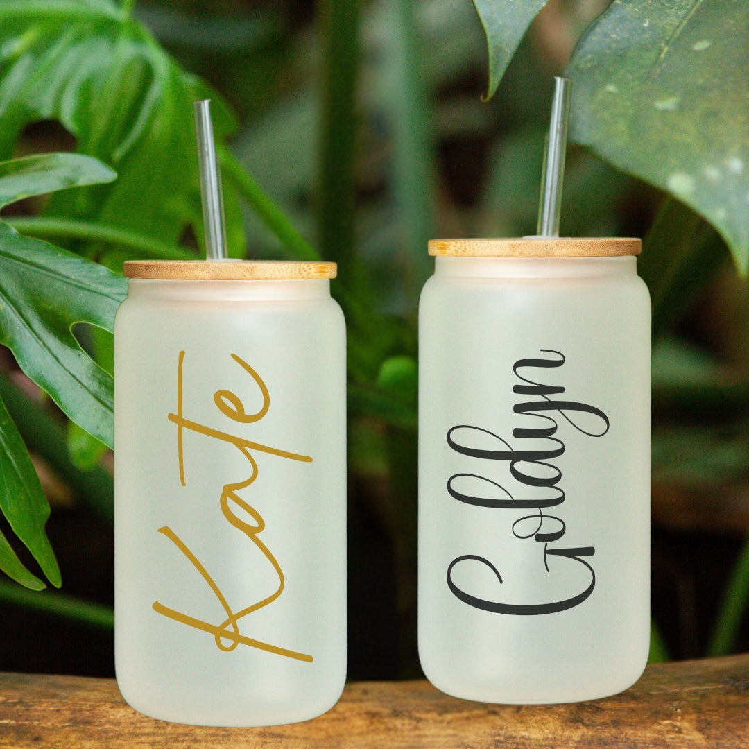 Personalized Name Beer Glass Can Tumbler • Drinkware