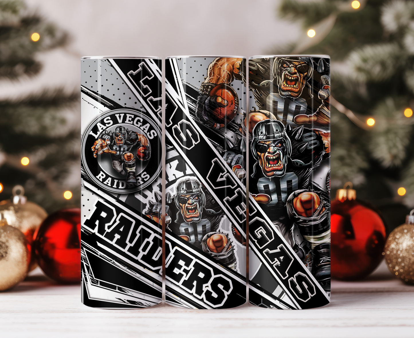 Las Vegas Raiders Skinny Tumbler • 20 oz Stainless Steel • Drinkware