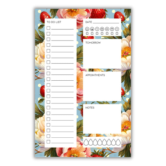Strawberry Bush Daily Planner Notepad • 5.5 x 8.5"