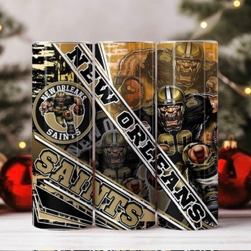 New Orleans Saints Skinny Tumbler • 20 oz Stainless Steel • Drinkware