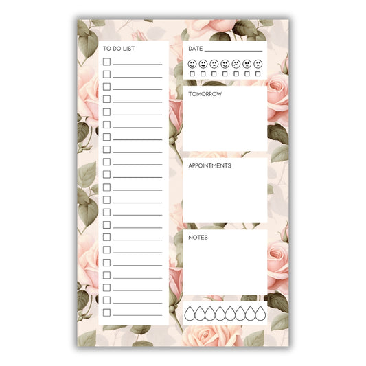 Soft Cottagecore Daily Planner Notepad • 5.5 x 8.5"