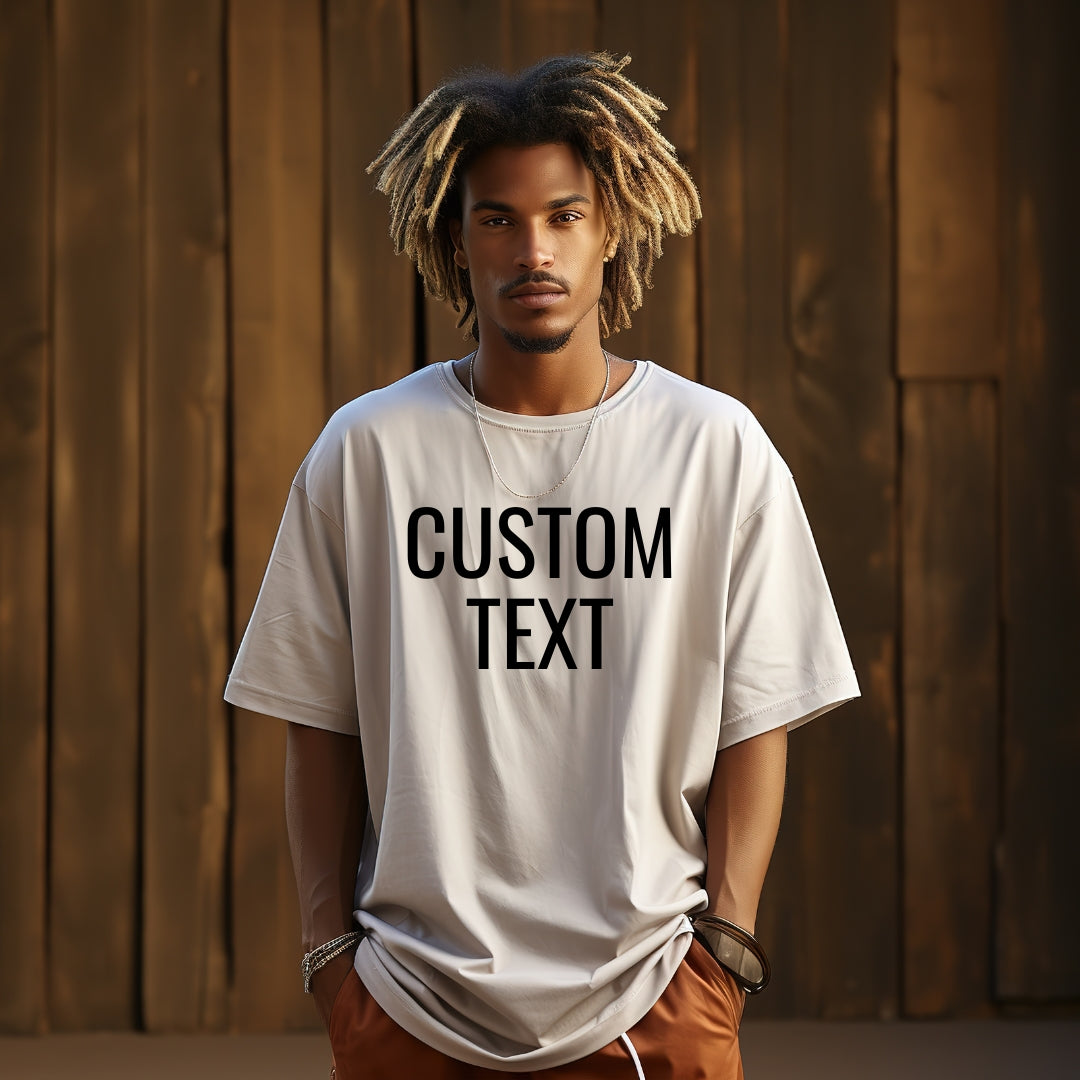 Custom Text Unisex Tee • Personalized Shirt • Crew Neck