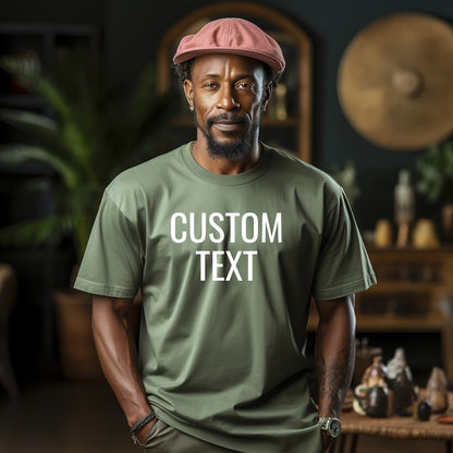 Custom Text Unisex Tee • Personalized Shirt • Crew Neck