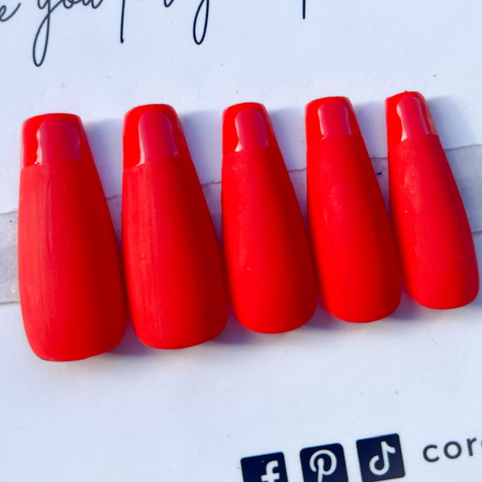 Red Hots • Matte Nails • Press On Nails