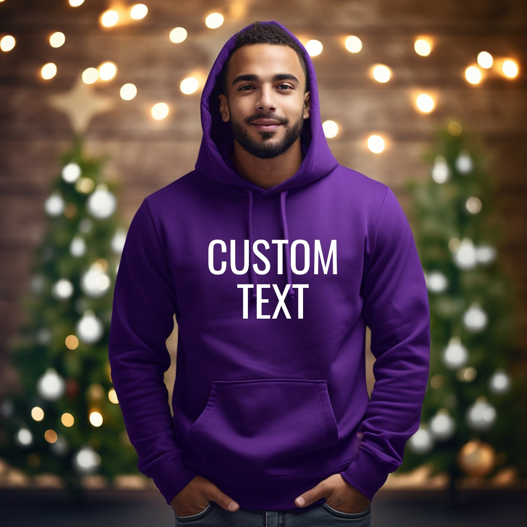 Custom Text Unisex Hoodie • Personalized Hoodie