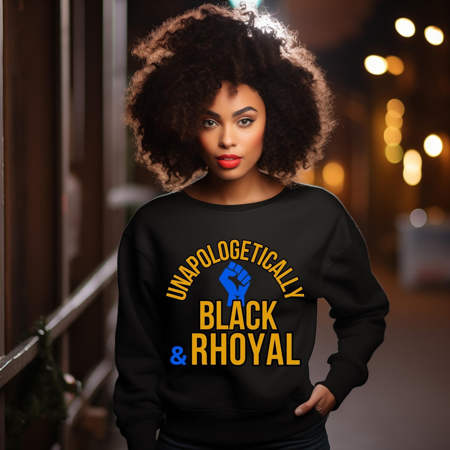 Unapologetically Black + Rhoyal Unisex Sweatshirt