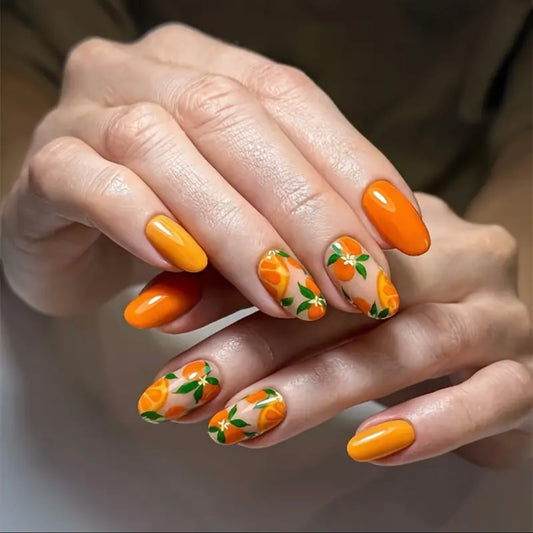 Florida Oranges • Orange Nails • Press-on Nails