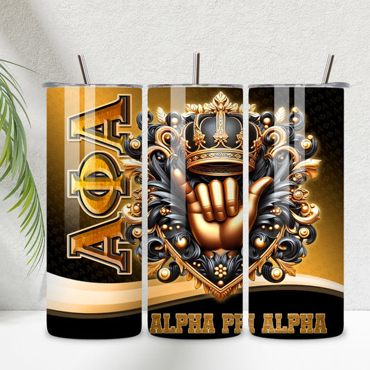 Alpha Phi Alpha 20 oz Skinny Tumbler • Stainless Steel • Drinkware