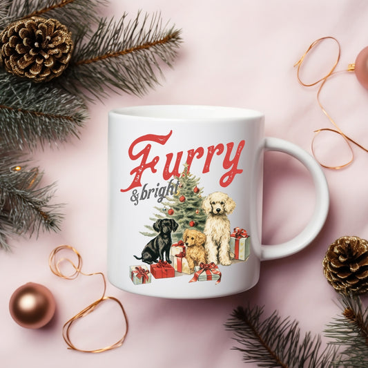 Furry + Bright Coffee Mug • 15 oz Ceramic • Drinkware