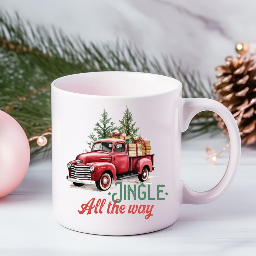 Jingle All The Way Coffee Mug • 15 oz Ceramic • Drinkware