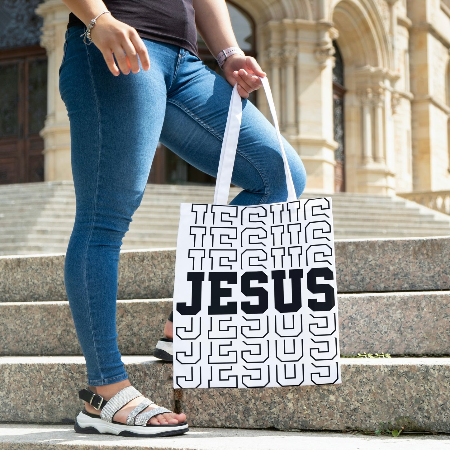 Jesus Canvas Tote + Cosmetic Bag • Reusable • Eco-Friendly